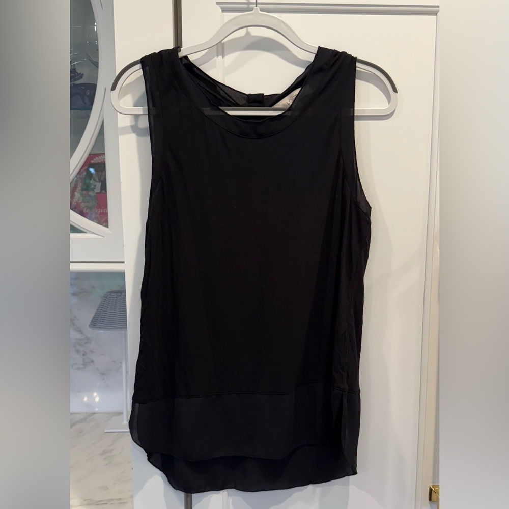 LOFT SHEER TANK in BLACK, Size M •NWT•